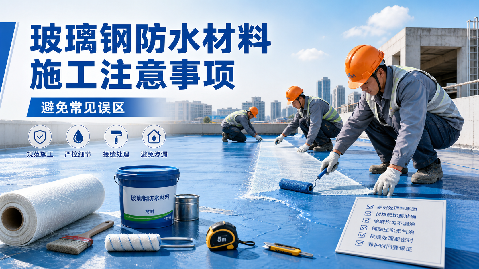 玻璃钢防水材料施工注意事项，避免常见误区 株洲 版