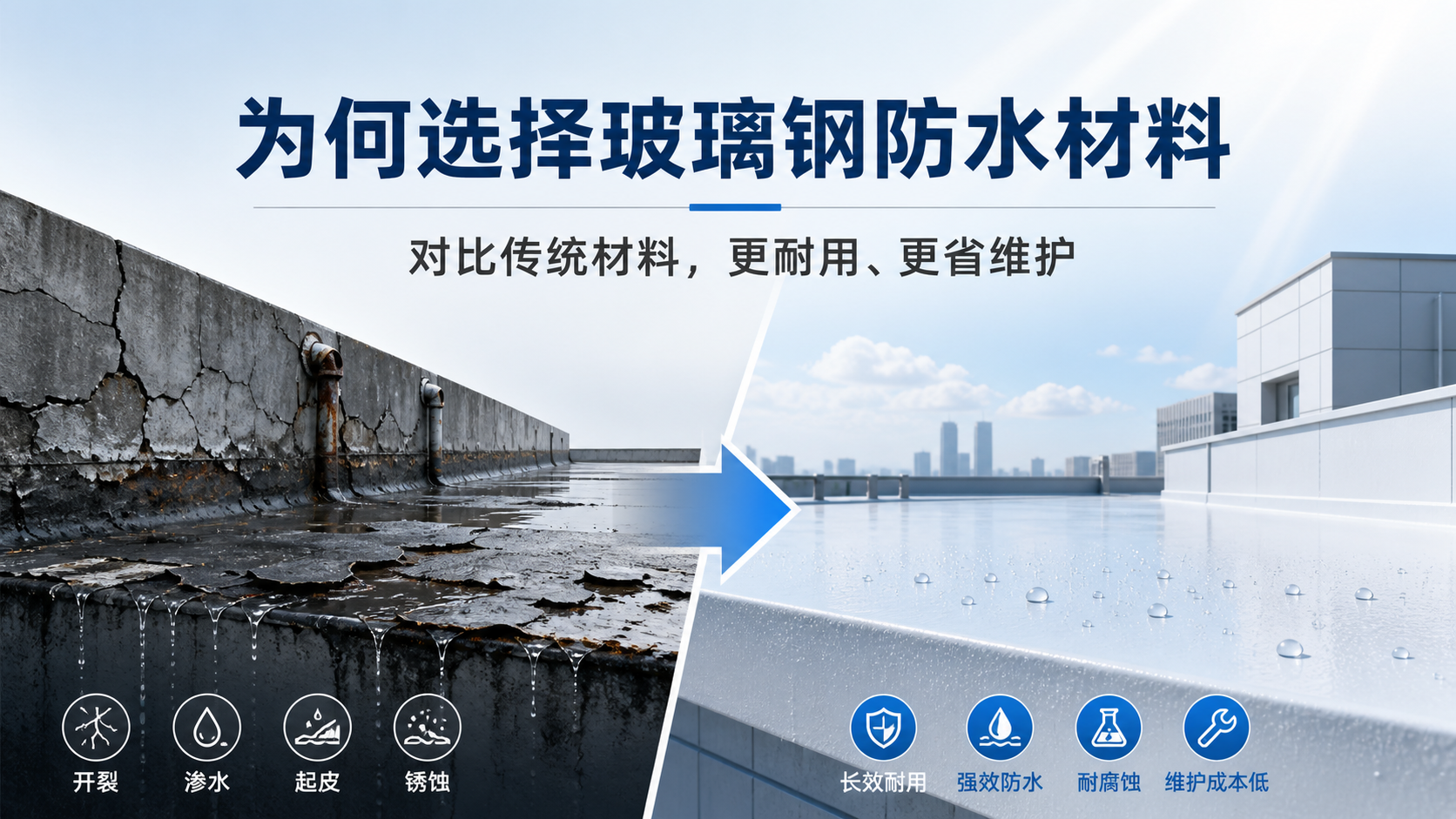 在株洲,为何选择玻璃钢防水材料而非传统材料